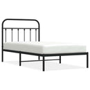 sengeramme med sengegavl 100x190 cm metal sort