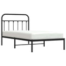 sengeramme med sengegavl 100x190 cm metal sort