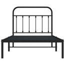 sengeramme med sengegavl 100x190 cm metal sort