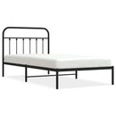 sengeramme med sengegavl 100x200 cm metal sort