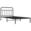 sengeramme med sengegavl 100x200 cm metal sort