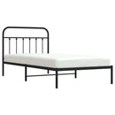 sengeramme med sengegavl 100x200 cm metal sort