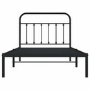 sengeramme med sengegavl 100x200 cm metal sort
