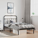 sengeramme med sengegavl 100x200 cm metal sort