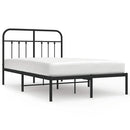 sengeramme med sengegavl 120x190 cm metal sort