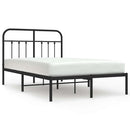 sengeramme med sengegavl 120x190 cm metal sort
