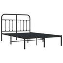 sengeramme med sengegavl 120x190 cm metal sort
