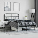 sengeramme med sengegavl 120x190 cm metal sort