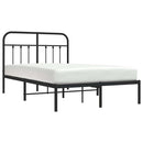 sengeramme med sengegavl 120x190 cm metal sort