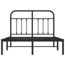 sengeramme med sengegavl 120x190 cm metal sort