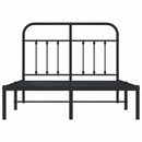 sengeramme med sengegavl 120x190 cm metal sort