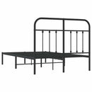 sengeramme med sengegavl 120x190 cm metal sort