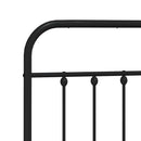 sengeramme med sengegavl 120x190 cm metal sort