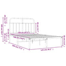 sengeramme med sengegavl 120x190 cm metal sort