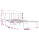 sengeramme med sengegavl 120x190 cm metal sort