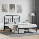 sengeramme med sengegavl 120x190 cm metal sort