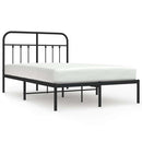sengeramme med sengegavl 120x200 cm metal sort
