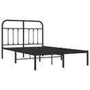 sengeramme med sengegavl 120x200 cm metal sort