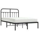 sengeramme med sengegavl 120x200 cm metal sort