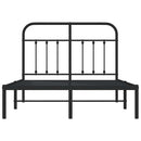 sengeramme med sengegavl 120x200 cm metal sort