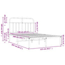 sengeramme med sengegavl 120x200 cm metal sort