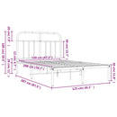 sengeramme med sengegavl 120x200 cm metal sort