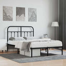 sengeramme med sengegavl 120x200 cm metal sort