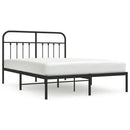 sengeramme med sengegavl 140x190 cm metal sort