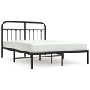 sengeramme med sengegavl 140x190 cm metal sort