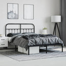 sengeramme med sengegavl 140x190 cm metal sort