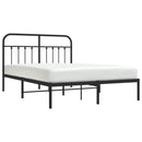sengeramme med sengegavl 140x190 cm metal sort