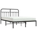sengeramme med sengegavl 140x190 cm metal sort