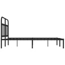 sengeramme med sengegavl 140x190 cm metal sort