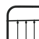 sengeramme med sengegavl 140x190 cm metal sort