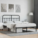 sengeramme med sengegavl 140x190 cm metal sort