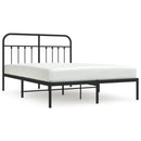 sengeramme med sengegavl 140x200 cm metal sort
