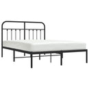 sengeramme med sengegavl 140x200 cm metal sort