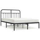sengeramme med sengegavl 150x200 cm metal sort