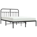 sengeramme med sengegavl 150x200 cm metal sort