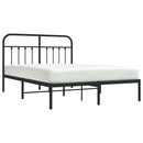 sengeramme med sengegavl 150x200 cm metal sort