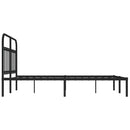 sengeramme med sengegavl 150x200 cm metal sort