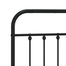 sengeramme med sengegavl 150x200 cm metal sort