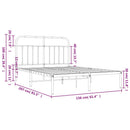 sengeramme med sengegavl 150x200 cm metal sort