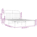 sengeramme med sengegavl 150x200 cm metal sort