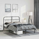 sengeramme med sengegavl 150x200 cm metal sort