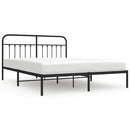 sengeramme med sengegavl 183x213 cm metal sort