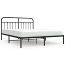 sengeramme med sengegavl 183x213 cm metal sort