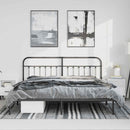 sengeramme med sengegavl 183x213 cm metal sort