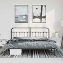 sengeramme med sengegavl 183x213 cm metal sort