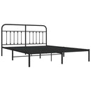 sengeramme med sengegavl 183x213 cm metal sort